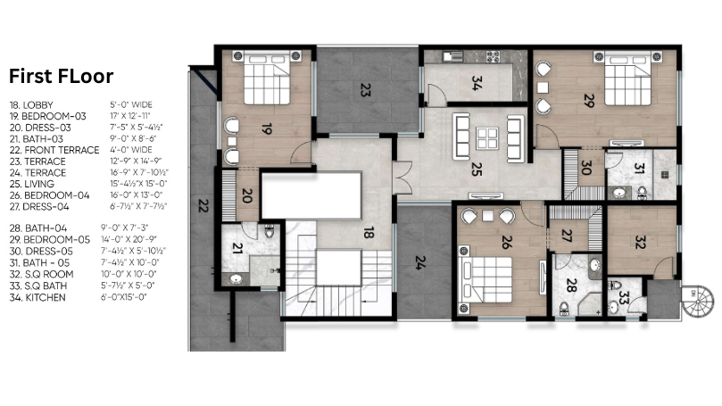 1 kanal first flore details