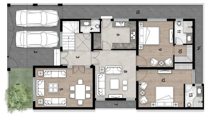 10 marla ground floor